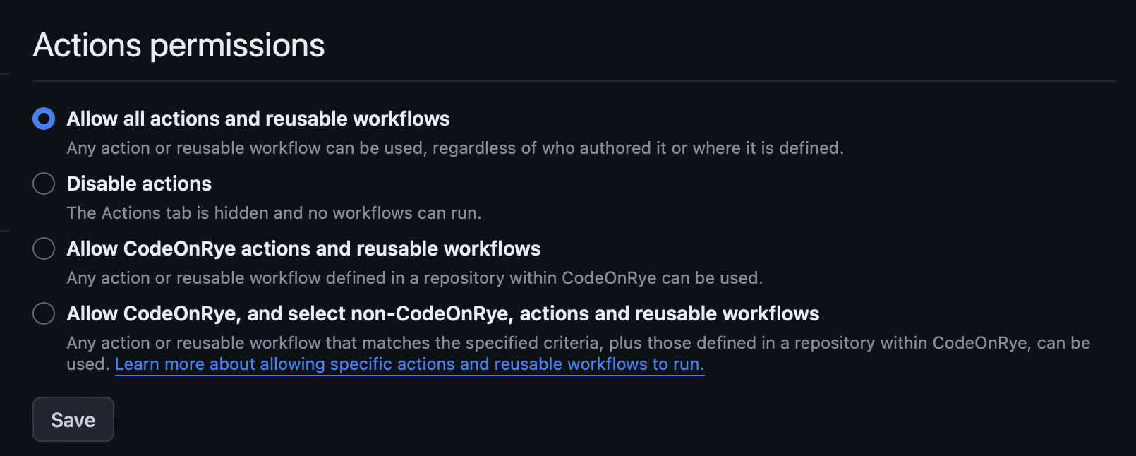GitHub Actions Permissions