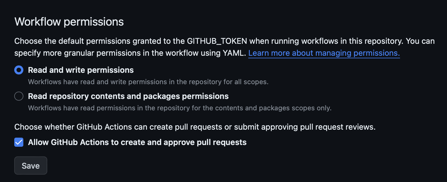 GitHub Workflow Permissions